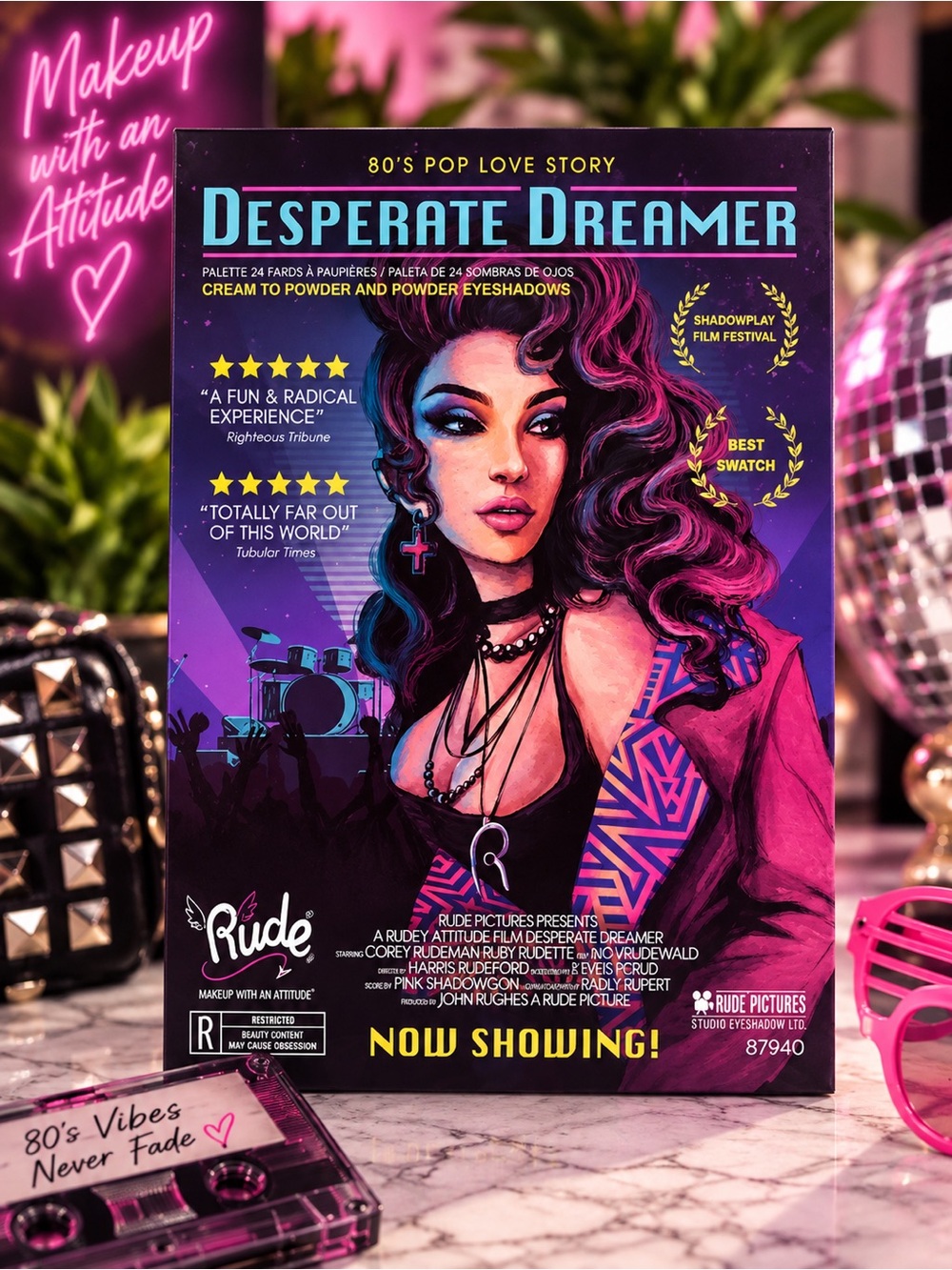 Rude Cosmetics Desperate Dreamer 24 Shade Eyeshadow Palette Discontinued